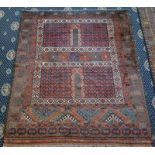 A Pair of Kazak Design Wool Floor Rugs190 x 156cm -2