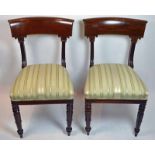 A Set of Six William IV Cuban Mahogany Rail Back Dining ChairsCirca 1830’s With turned and carved