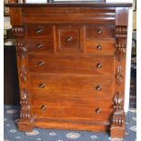 A Rare West Australian, Colonial Jarrah Chest of  Drawersc.1880, - statuesque proportions; maker