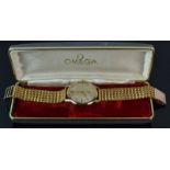 18ct Rose Gold Omega, Swiss Calibre 269, Gents Watchc.1962, manual movement, serial: 20208958