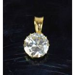 Solitaire Yellow 2.28ct Diamond Diamond pendant set in 22ct yellow gold featuringa Cape yellow