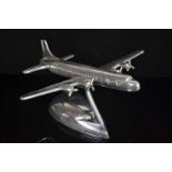 A Desktop Model AirplanePolished aluminiumHeight: 22cm; Length: 41cm