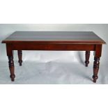 A West Australian Colonial Sheoak Dining TableLate 19th century, and laterWith turned legs and