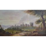 Artist Unknown (British) 19th Century, Circle of William AshfordA Country Idyll with CastleOil on