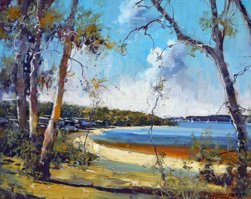 Herman Pekel b.1956Swan River ClaremontOil on boardSigned lower right59.5 x 74.5 cm