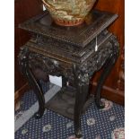 An Aesthetic Style, Ebonised Jardinière Stand Late 19th centuryHeight: 82cm; Top: 45.5 x 45.5cm