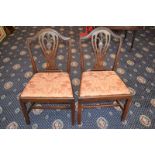 A Set of 4 Oak Georgian Hepplewhite StyleDining ChairsLate 18th / early 19th centuryHeight: 92cm -4