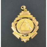 Caris Bros. Perth - Medallion A 9ct yellow gold shooters medal with an engraveddesign to the