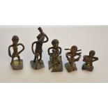 A Collection of Ashanti Bronze Figures – Gold - Weights - Circa, post WWII - Heights: 4.5cm – 8cm