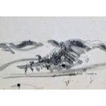 Guy Edward Grey-Smith 1916 - 1981 - Ashburton Hills - Ink and wash - Signed and dated 78 lower right