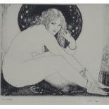Norman Alfred Williams Lindsay 1879-1969 - The Anklet (c.1920) - Facsimile edition etching, LE 446/