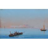 Artist Unknown (Italian School) - Pair Mediterranean Maritime Scenes - Gouache - Bearing