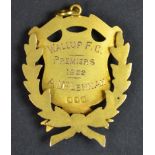 9ct Yellow Gold Wallup Football Club (Victoria) - 1922 Premiership Medal - By Willis & Co, Melbourne