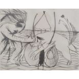 Arthur Boyd 1920 - 1999 - Two Figures - Etching signed lower right - 35 x 45cm