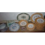 Victorian cheese dish (a.f), dinner service, chamber pot, comport etc