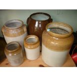 Group earthenware jars
