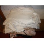 Group vintage linen, bed covers and local Wells evening shirt and collars