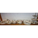 Quantity Royal Worcester Evesham tableware incl. five shell dishes, fluted flan dishes, three tier