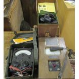 Electrical testing instruments; line-loop tester, multi range avometer no. 1 and disappearing