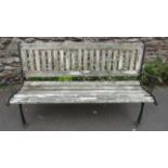 Wooden garden bench