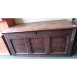 18th century panelled oak coffer