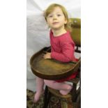 Late 19th century child's high chair/rocker (child not included)