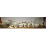 Shelf of Royal Worcester Evesham tableware incl set six ramekins, cups/saucers, bowls etc