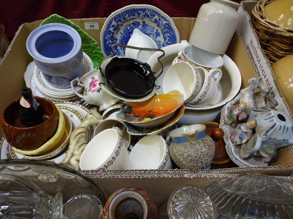 Ceramics to include gilt floral teawares, figurines etc.