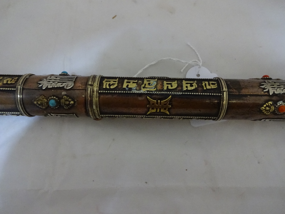 A Chinese metal calligraphy case - Image 3 of 11
