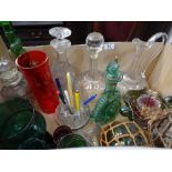 Glassware to include decanters, vases etc.