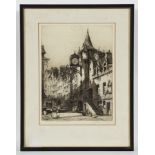 LOUIS WHIRTER (SCOTTISH 1873 - 1932), DINAN and EDINBURGH pair of etchings, each signed and titled