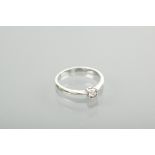 DIAMOND SOLITAIRE RING the brilliant cut diamond of approximately 0.30 carats set in nine carat