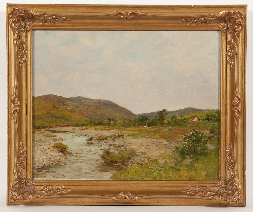 ALEXANDER KELLOCK BROWN RSA RSW RI (SCOTTISH 1849 - 1922) IN COULTER GLEN oil on canvas, signed ''