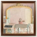 * JOHN G BOYD RP RGI (SCOTTISH 1940 - 2001), SELF PORTRAIT IN A MIRROR oil on canvas, signed