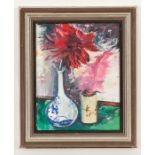 * NITA BEGG (SCOTTISH 1920 -1999), A STILL LIFE OF FLOWERS oil on canvas, signed and dated 1988 25cm