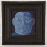 * JOHNNY MCGUINNESS, SMALL BLUE DREAMS oil on board, signed, titled and dated 1986 verso 14cm x 14cm