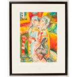 * JOHN BELLANY CBE RA HRSA, THE LOVERS etching with aquatint in colours, signed and numbered in