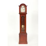 MODERN MAHOGANY LONGCASE CLOCK