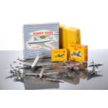 FOUR BOXED DINKY DIECAST MODEL AIRPLANES