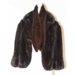 DARK BROWN MINK FUR COAT