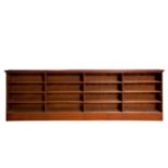 EDWARDIAN MAHOGANY OPEN BOOKCASE