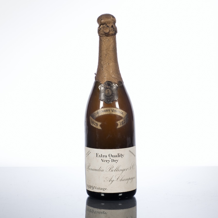 RENAUDIN BOLLINGER & CO. VINTAGE 1929
Ay- Champagne, France. Centenary Vintage 1829-1929. Full