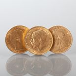 THREE HALF SOVEREIGNS DATED 1894, 1902 A