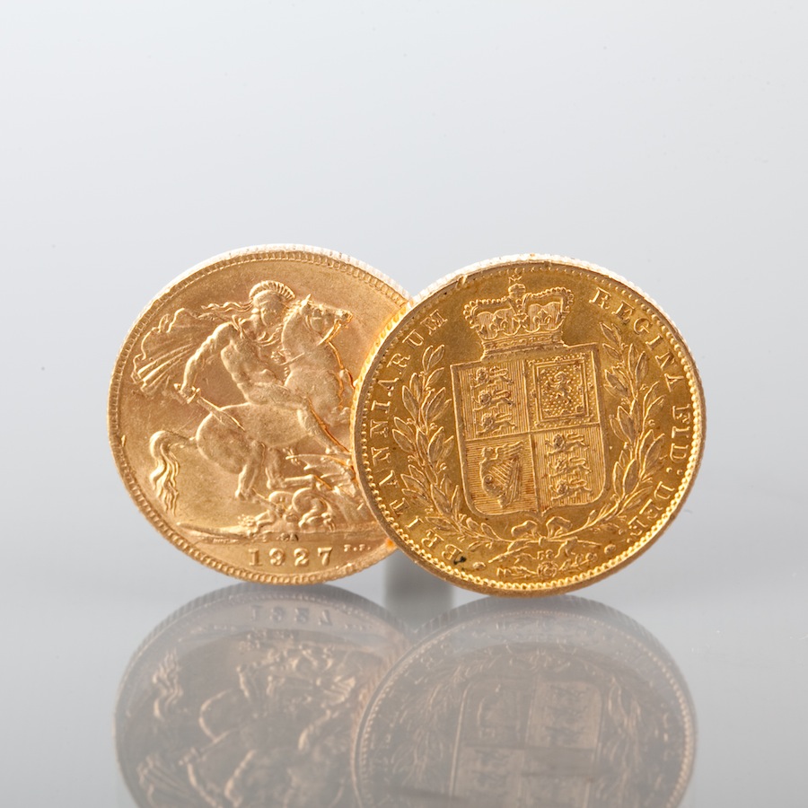 TWO SOVEREIGNS DATED 1866 AND 1927 - Image 2 of 2