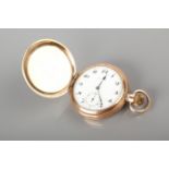 GOLD PLATED FULL HUNTER POCKET WATCH