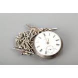 VICTORIAN SILVER OPEN FACED POCKET WATCH