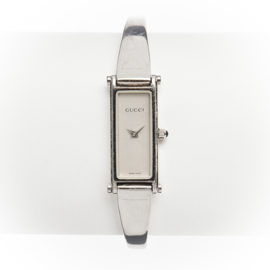 LADY'S GUCCI STEEL WATCH
the rectangula