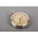 SILVER ETERNA OPEN FACED POCKET WATCH