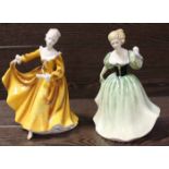 TWO ROYAL DOULTON LADIES FROM THE PEGGY