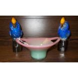 PAIR OF ROYAL DOULTON COCKATOO FIGURES